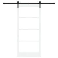 Produktbild för Skjutdörr ORKDAL Vit och svart 93 x 202 cm