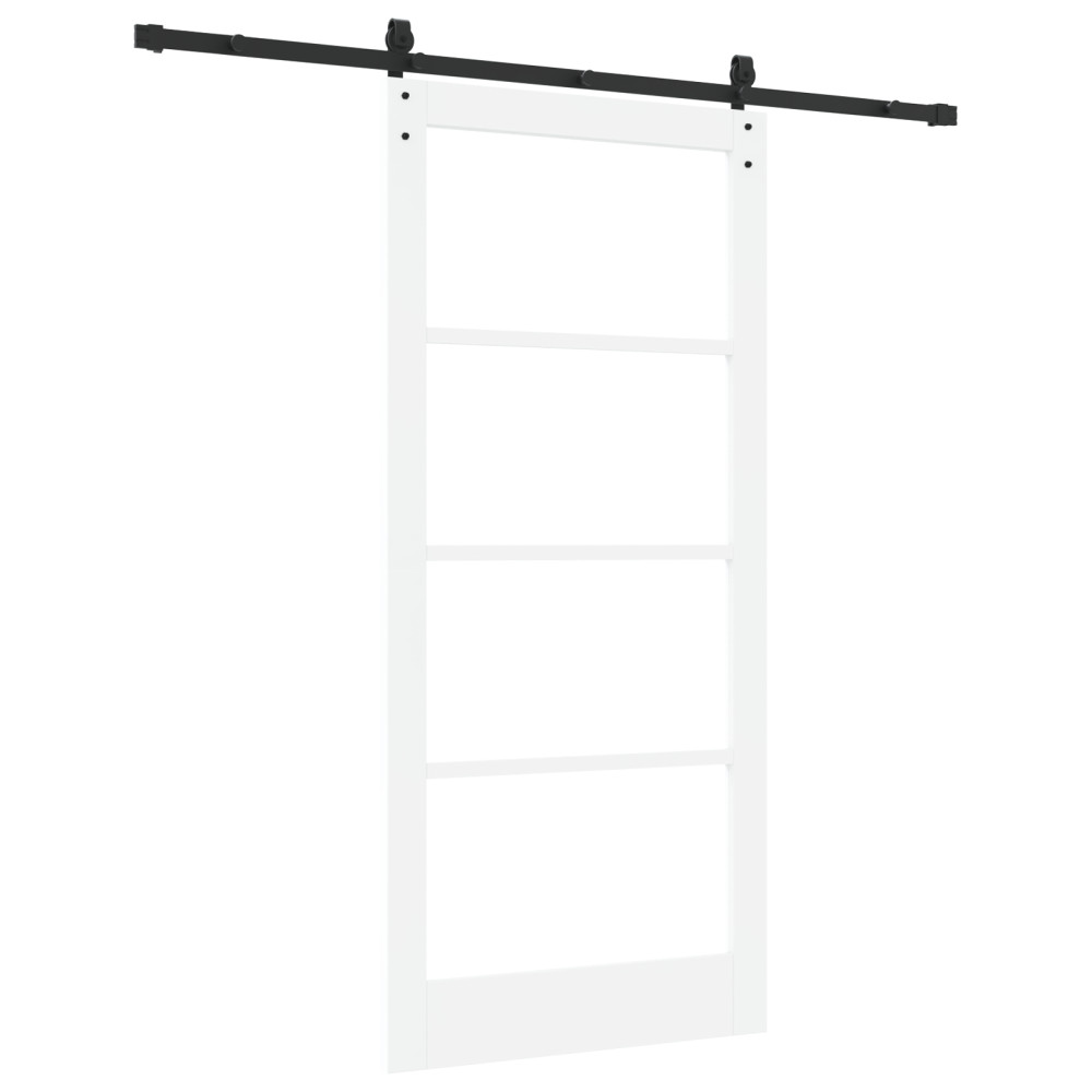 Produktbild för Skjutdörr ORKDAL Vit och svart 93 x 202 cm