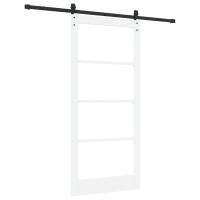 Produktbild för Skjutdörr ORKDAL Vit och svart 93 x 202 cm