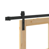 Produktbild för Skjutdörr ORKDAL Naturlig och svart 93 x 211 cm