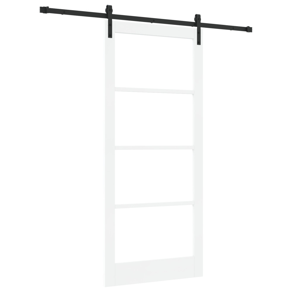 Produktbild för Skjutdörr ORKDAL Vit och svart 93 x 211 cm