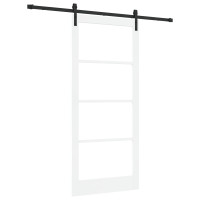 Produktbild för Skjutdörr ORKDAL Vit och svart 93 x 211 cm