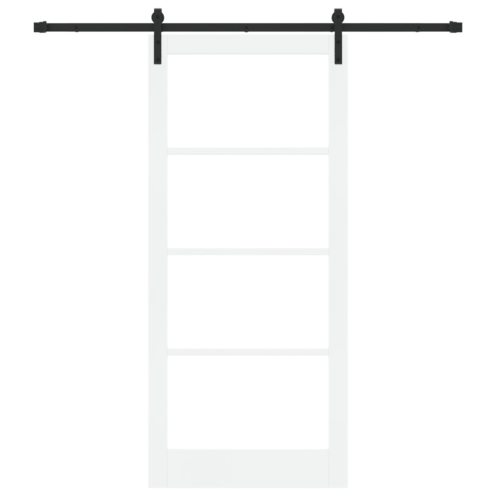Produktbild för Skjutdörr ORKDAL Vit och svart 93 x 211 cm