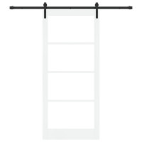 Produktbild för Skjutdörr ORKDAL Vit och svart 93 x 211 cm