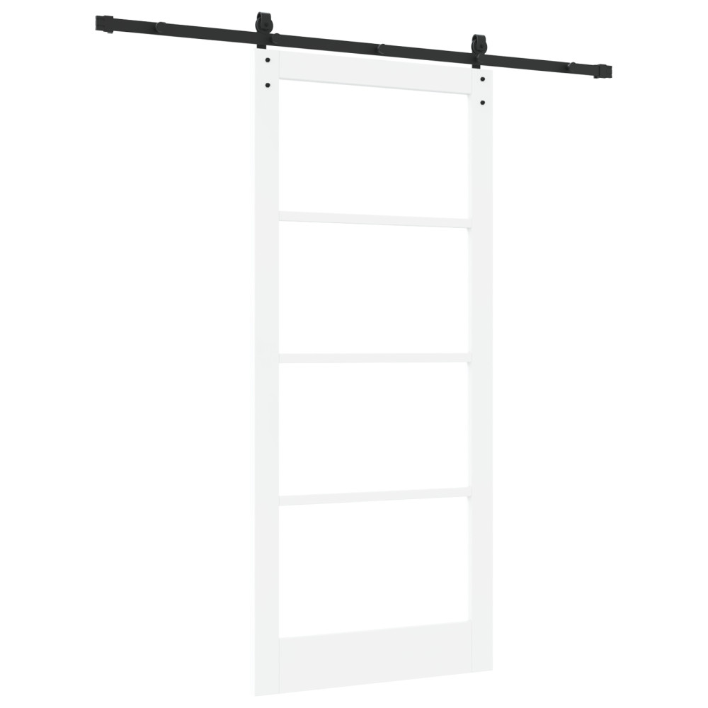 Produktbild för Skjutdörr ORKDAL Vit och svart 93 x 211 cm