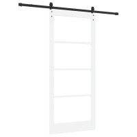 Produktbild för Skjutdörr ORKDAL Vit och svart 93 x 211 cm