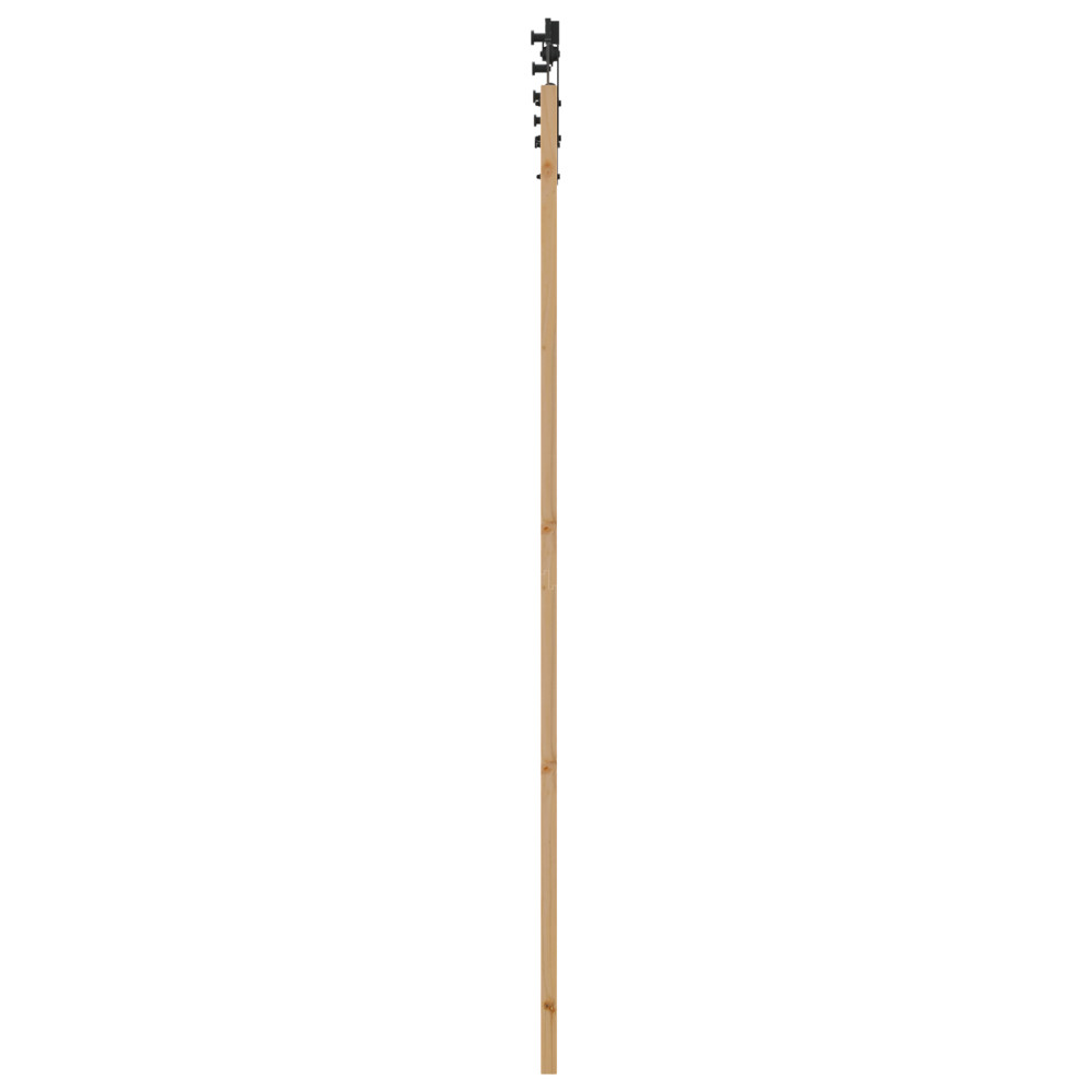 Produktbild för Skjutdörr ORKDAL Naturlig och svart 93 x 232 cm