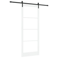 Produktbild för Skjutdörr ORKDAL Vit och svart 93 x 232 cm
