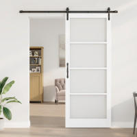 Produktbild för Skjutdörr ORKDAL Vit och svart 93 x 232 cm