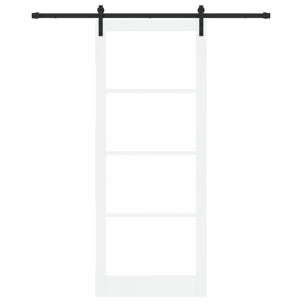 Produktbild för Skjutdörr ORKDAL Vit och svart 93 x 232 cm