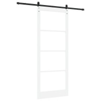 Produktbild för Skjutdörr ORKDAL Vit och svart 93 x 232 cm