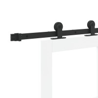 Produktbild för Skjutdörr ORKDAL Vit och svart 61 x 198,5 cm