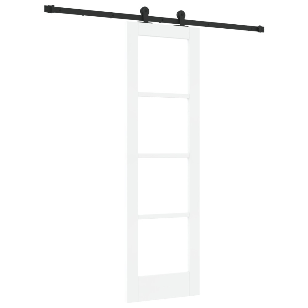 Produktbild för Skjutdörr ORKDAL Vit och svart 61 x 198,5 cm