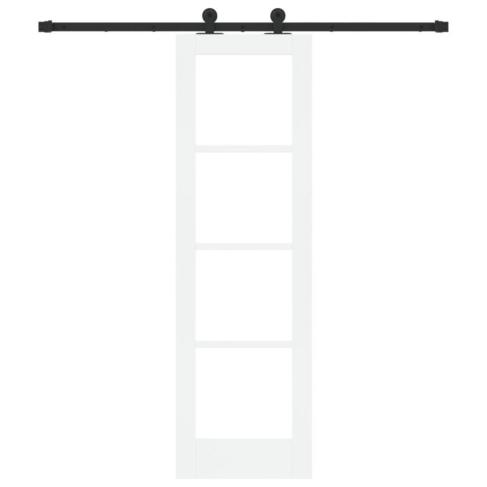 Produktbild för Skjutdörr ORKDAL Vit och svart 61 x 198,5 cm