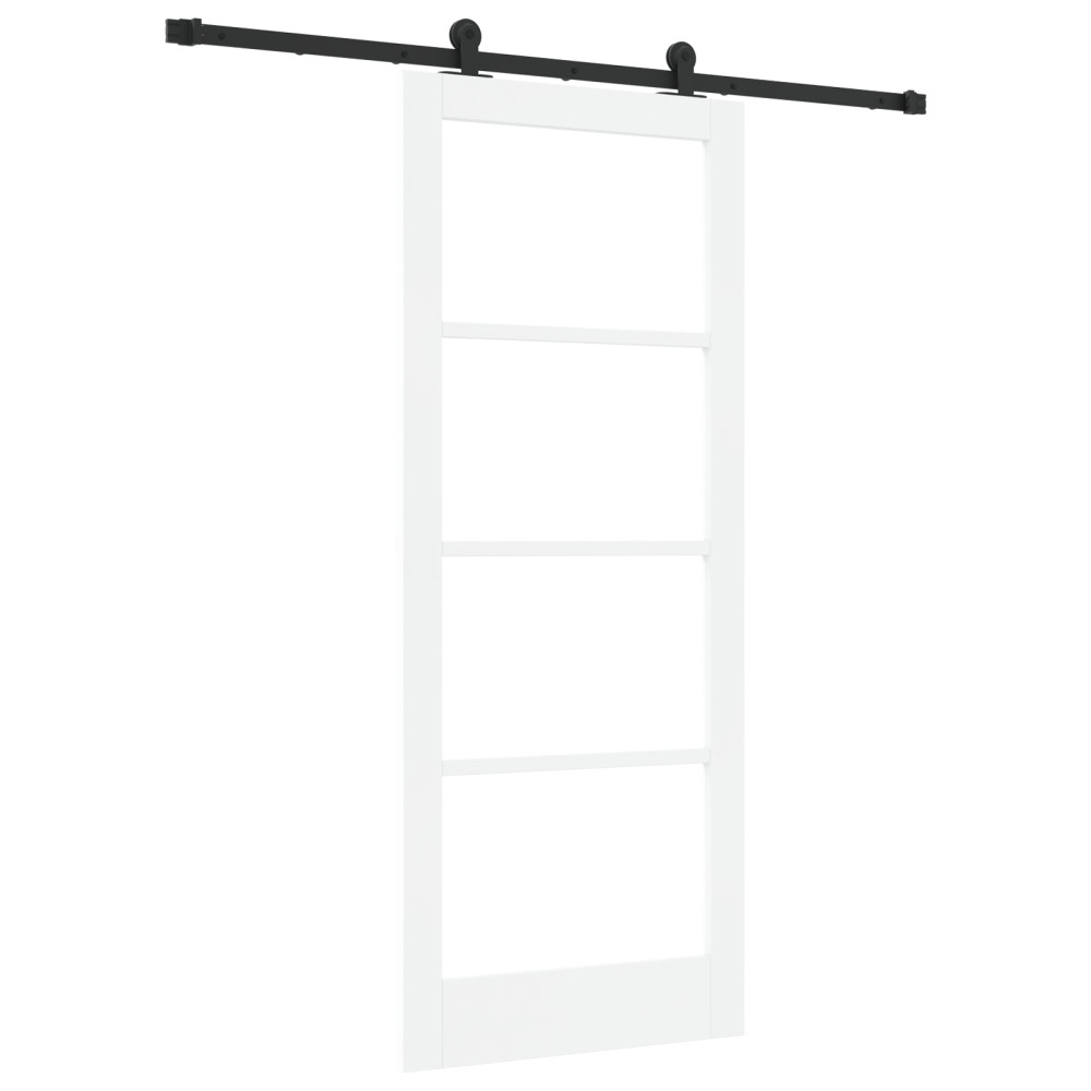 Produktbild för Skjutdörr ORKDAL Vit och svart 83 x 202 cm