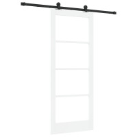 Produktbild för Skjutdörr ORKDAL Vit och svart 83 x 202 cm
