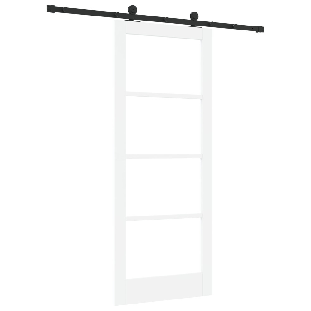 Produktbild för Skjutdörr ORKDAL Vit och svart 83 x 202 cm