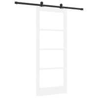 Produktbild för Skjutdörr ORKDAL Vit och svart 83 x 202 cm