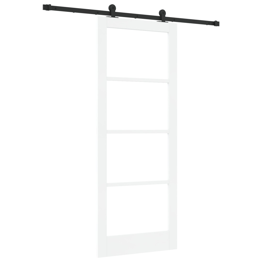 Produktbild för Skjutdörr ORKDAL Vit och svart 83 x 211 cm