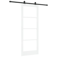 Produktbild för Skjutdörr ORKDAL Vit och svart 83 x 211 cm