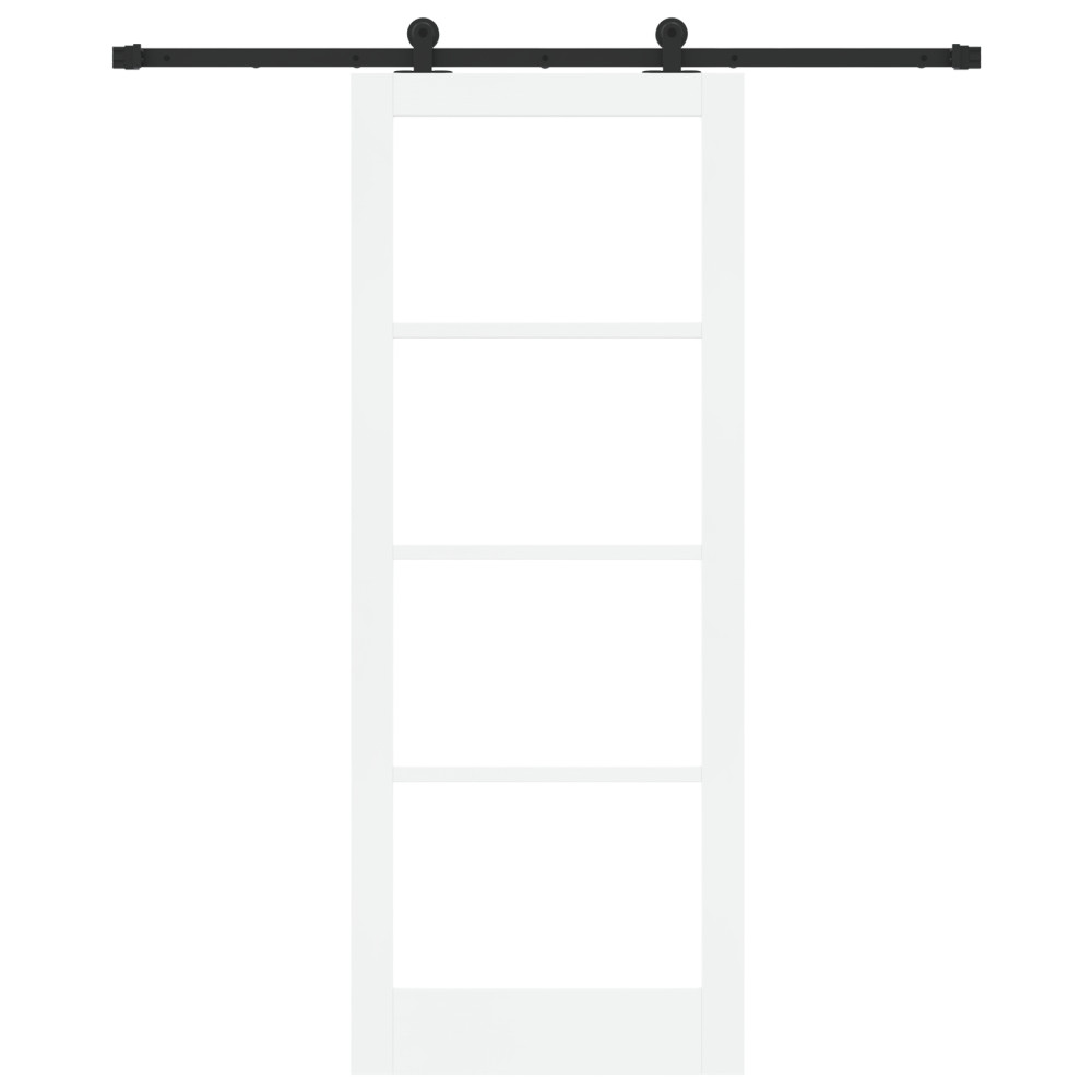 Produktbild för Skjutdörr ORKDAL Vit och svart 83 x 211 cm