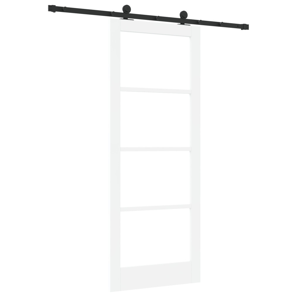 Produktbild för Skjutdörr ORKDAL Vit och svart 83 x 211 cm