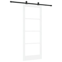Produktbild för Skjutdörr ORKDAL Vit och svart 83 x 211 cm