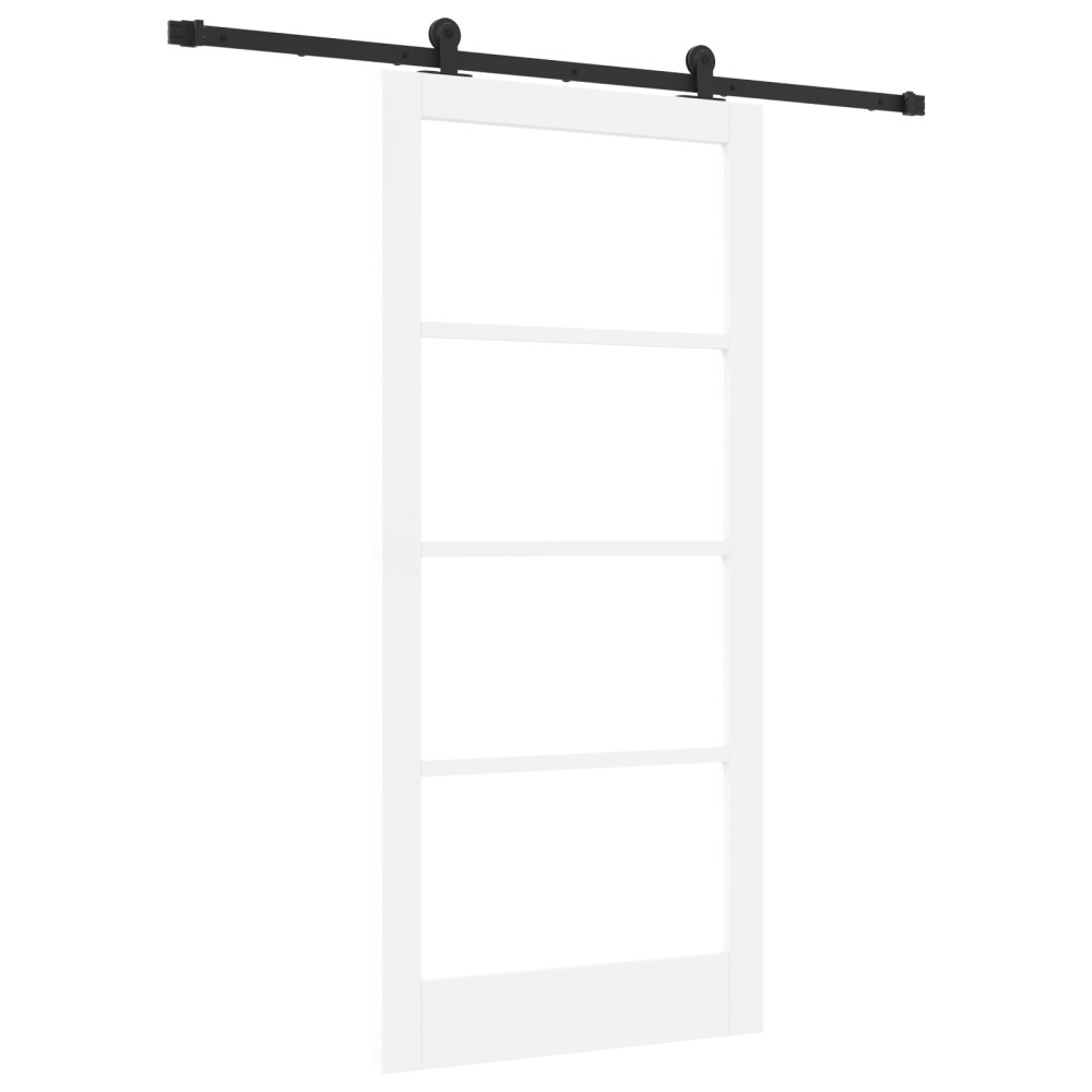 Produktbild för Skjutdörr ORKDAL Vit och svart 93 x 202 cm