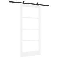 Produktbild för Skjutdörr ORKDAL Vit och svart 93 x 202 cm