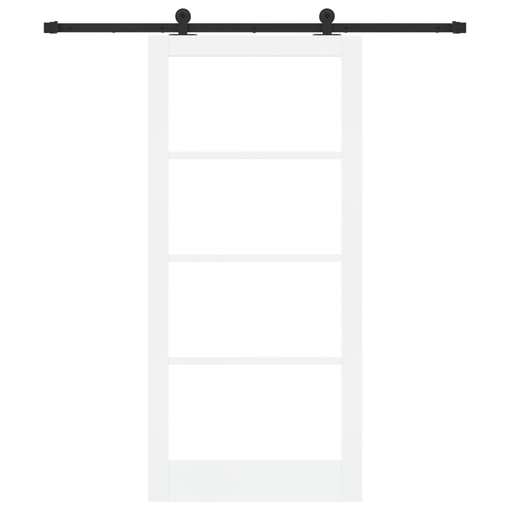 Produktbild för Skjutdörr ORKDAL Vit och svart 93 x 202 cm