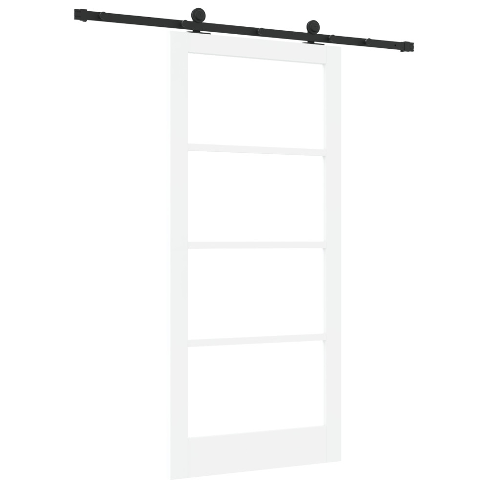 Produktbild för Skjutdörr ORKDAL Vit och svart 93 x 202 cm