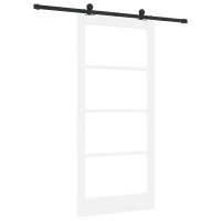 Produktbild för Skjutdörr ORKDAL Vit och svart 93 x 202 cm
