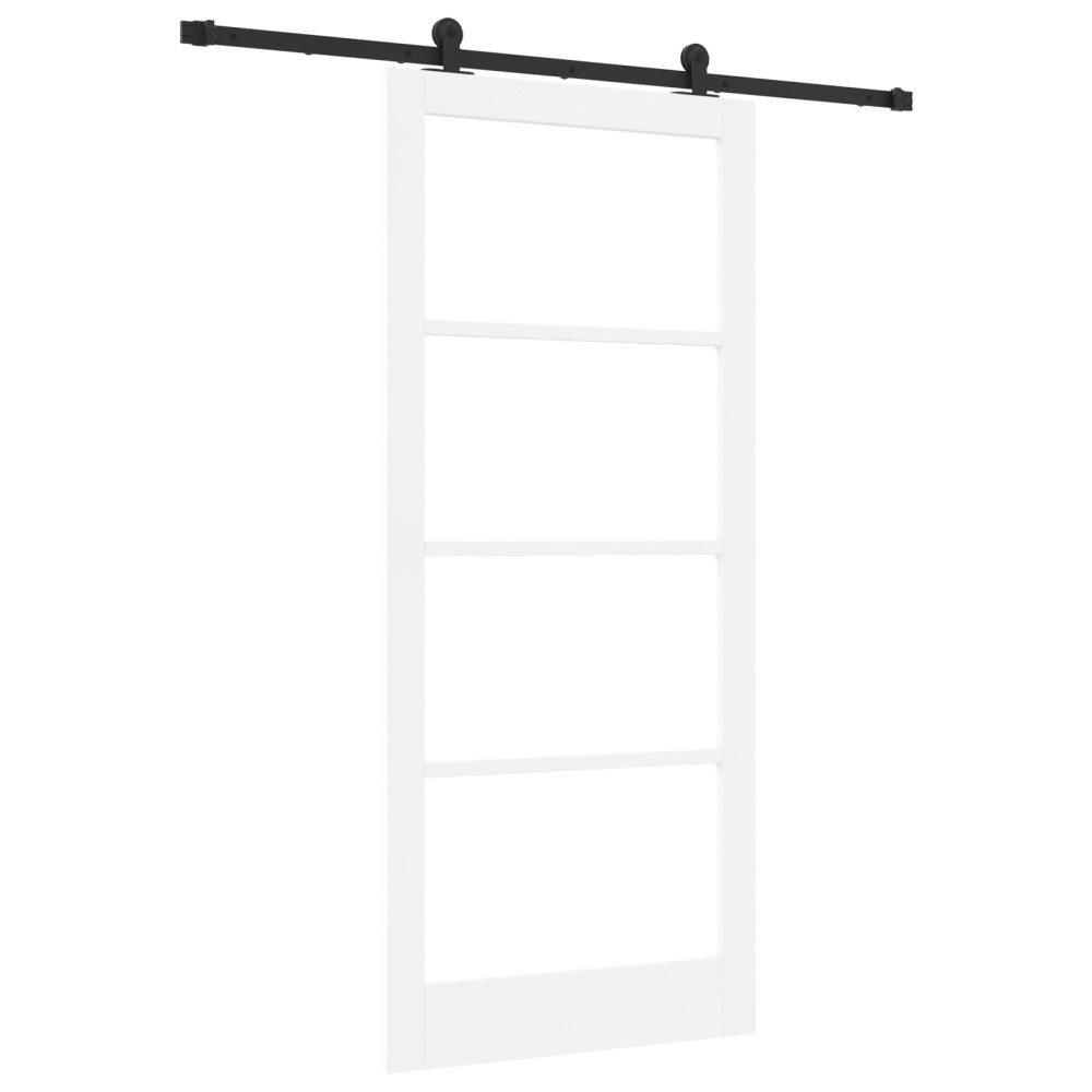 Produktbild för Skjutdörr ORKDAL Vit och svart 93 x 211 cm