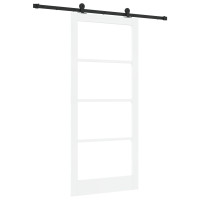 Produktbild för Skjutdörr ORKDAL Vit och svart 93 x 211 cm