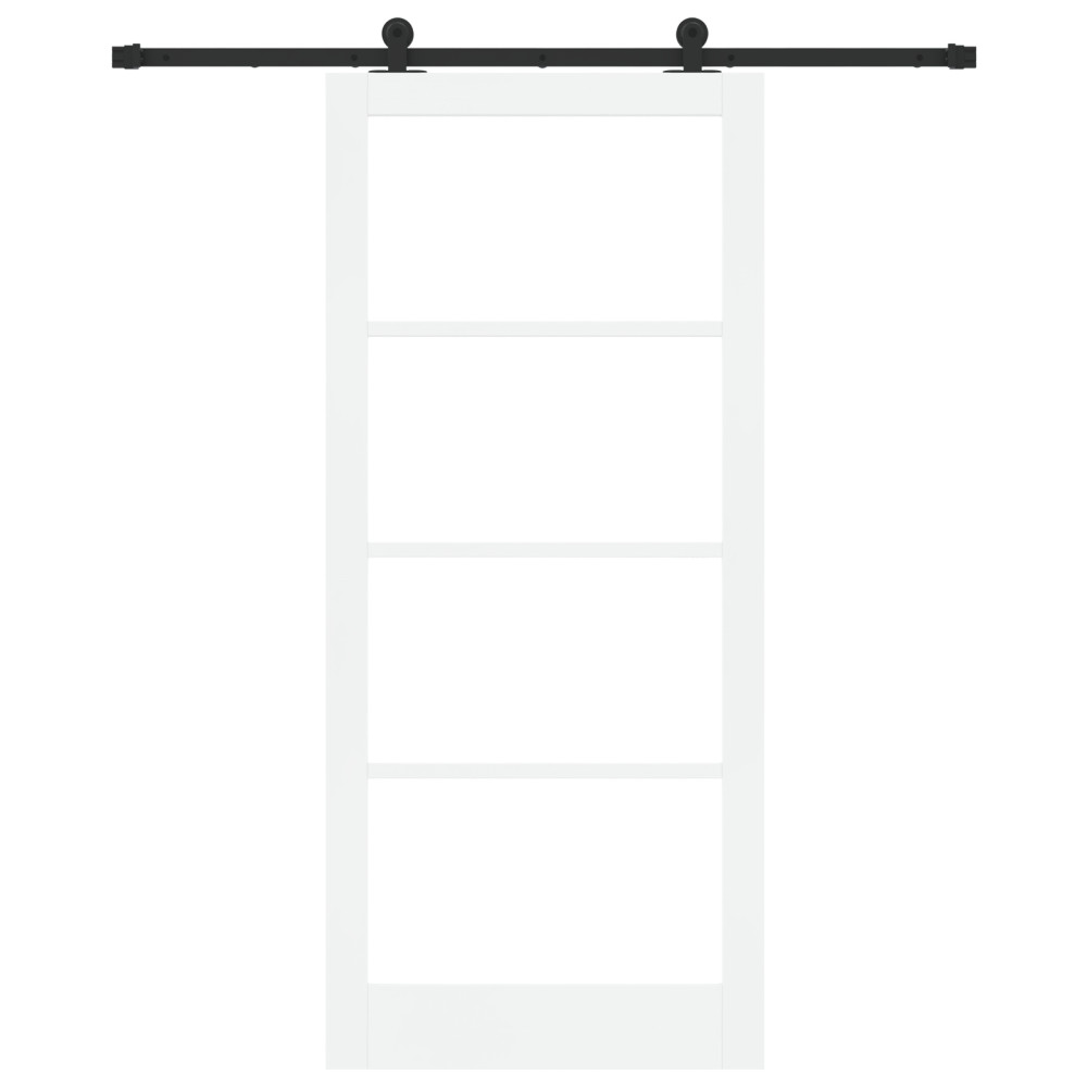 Produktbild för Skjutdörr ORKDAL Vit och svart 93 x 211 cm