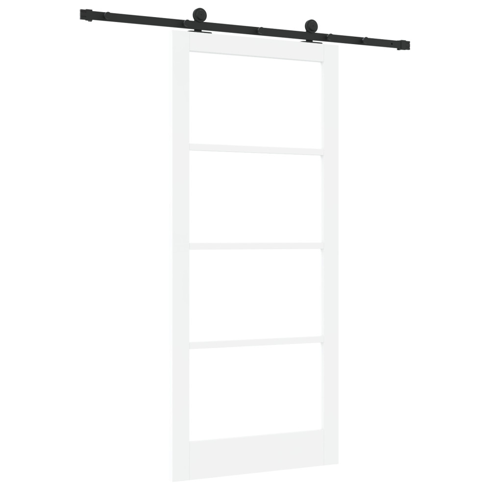 Produktbild för Skjutdörr ORKDAL Vit och svart 93 x 211 cm