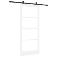 Produktbild för Skjutdörr ORKDAL Vit och svart 93 x 211 cm