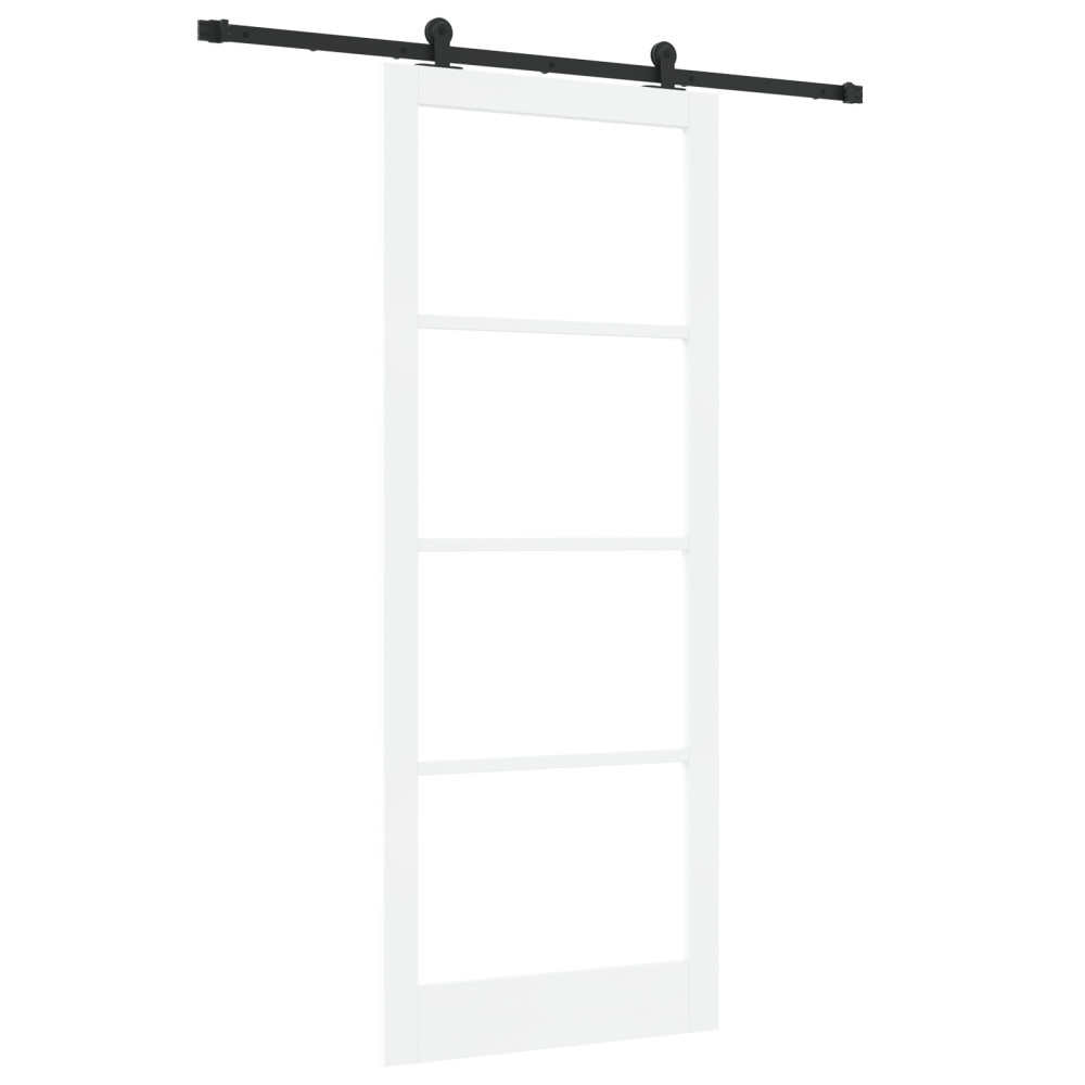 Produktbild för Skjutdörr ORKDAL Vit och svart 93 x 232 cm