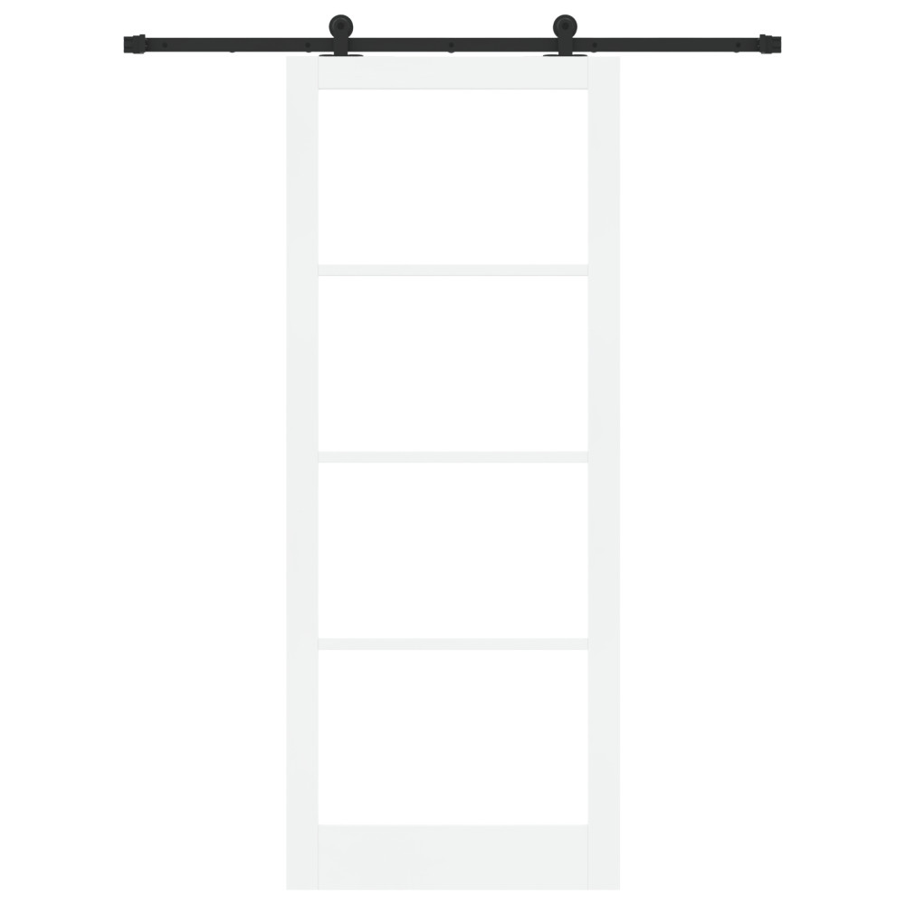 Produktbild för Skjutdörr ORKDAL Vit och svart 93 x 232 cm