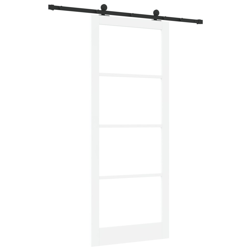 Produktbild för Skjutdörr ORKDAL Vit och svart 93 x 232 cm