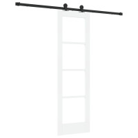 Produktbild för Skjutdörr ORKDAL Vit och svart 61 x 198,5 cm