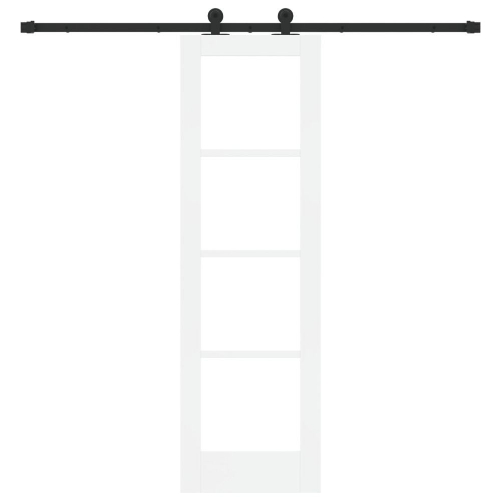 Produktbild för Skjutdörr ORKDAL Vit och svart 61 x 198,5 cm