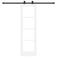 Produktbild för Skjutdörr ORKDAL Vit och svart 61 x 198,5 cm