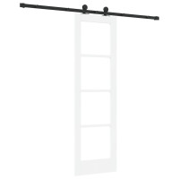 Produktbild för Skjutdörr ORKDAL Vit och svart 61 x 198,5 cm