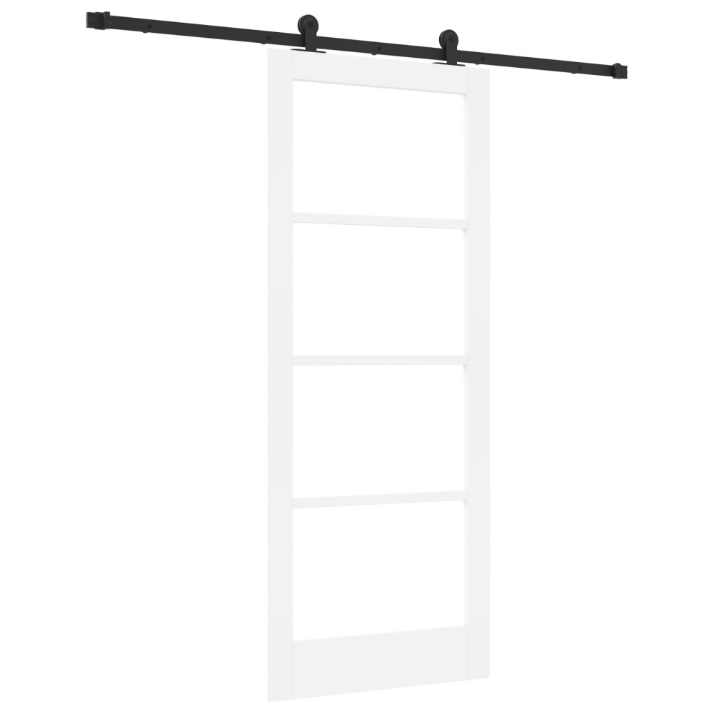 Produktbild för Skjutdörr ORKDAL Vit och svart 83 x 202 cm