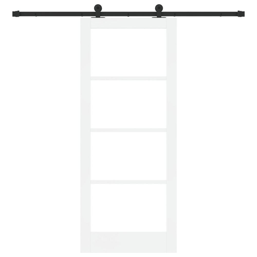Produktbild för Skjutdörr ORKDAL Vit och svart 83 x 202 cm