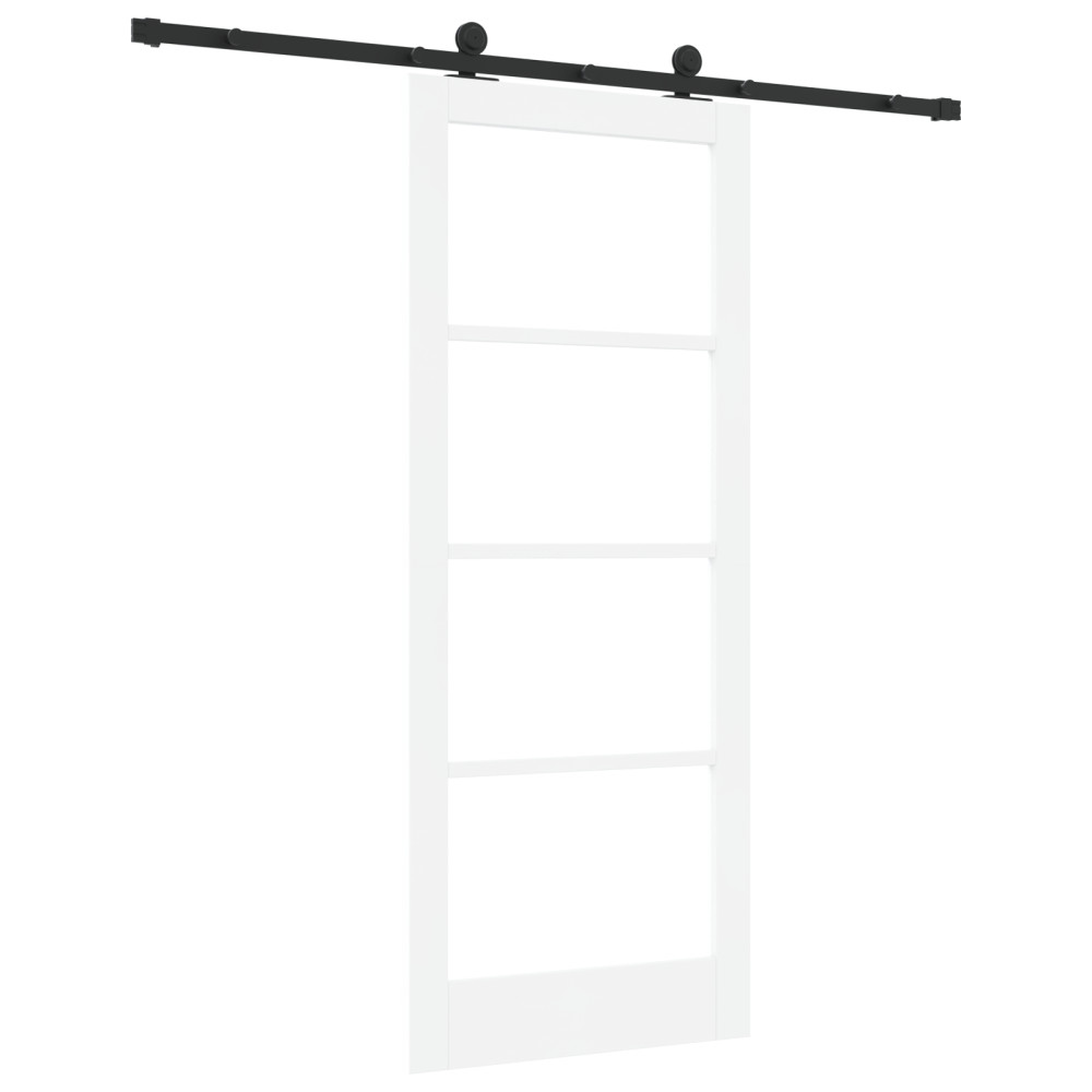Produktbild för Skjutdörr ORKDAL Vit och svart 83 x 202 cm