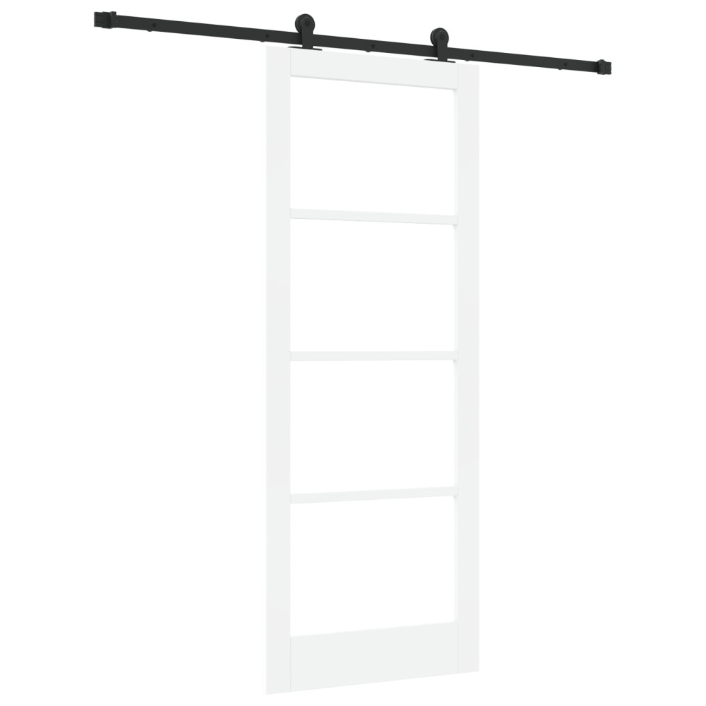 Produktbild för Skjutdörr ORKDAL Vit och svart 83 x 211 cm