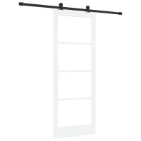 Produktbild för Skjutdörr ORKDAL Vit och svart 83 x 211 cm