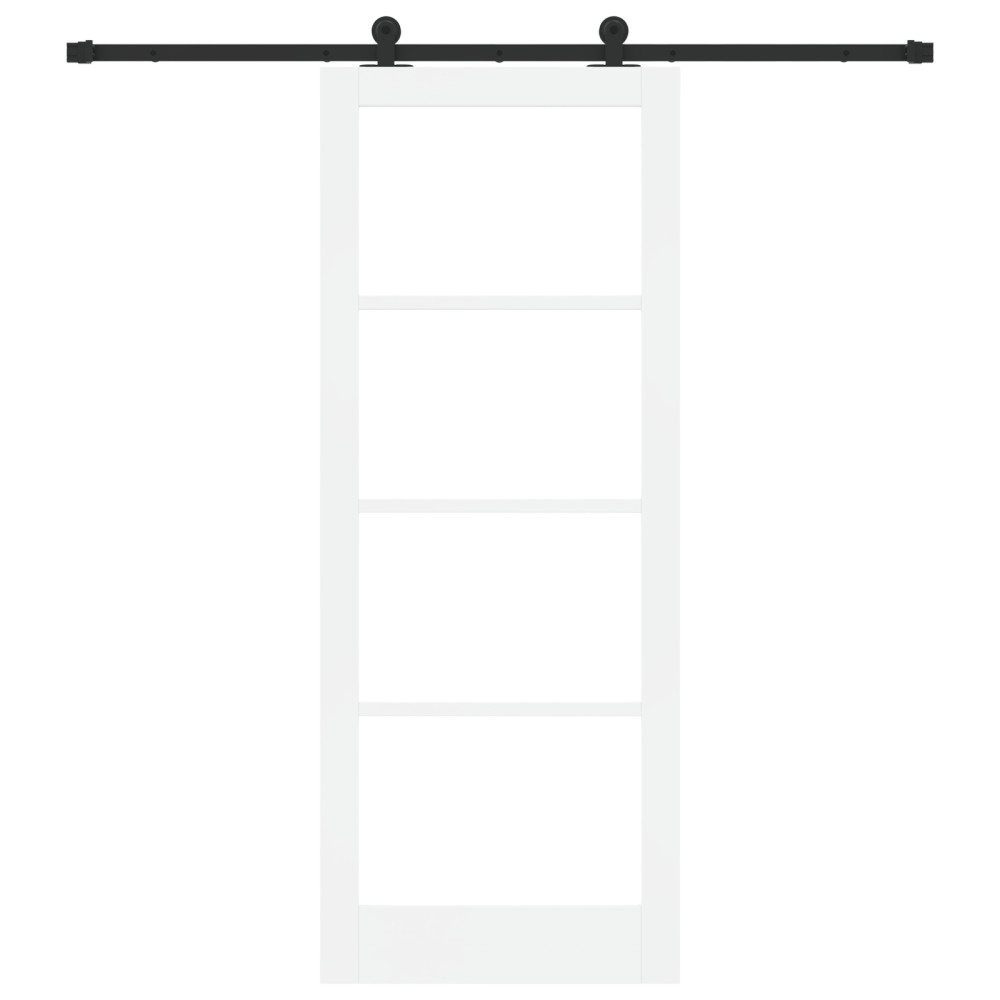 Produktbild för Skjutdörr ORKDAL Vit och svart 83 x 211 cm